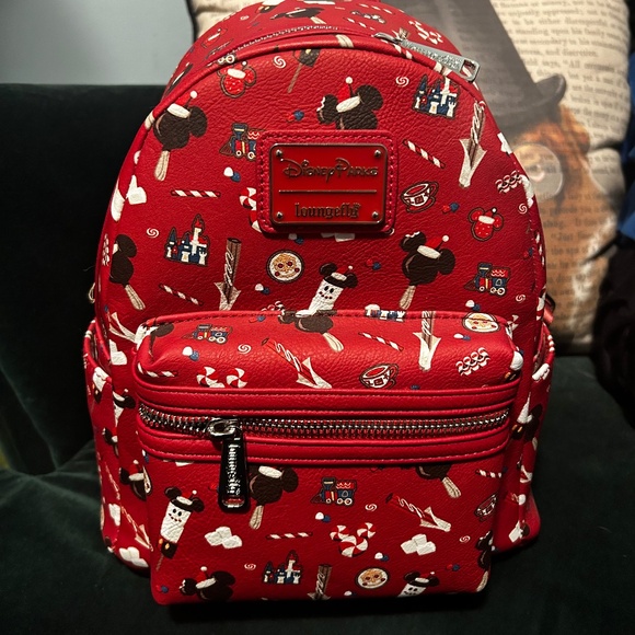 Loungefly Handbags - Disney Parks Loungefly Holiday Snacks Mini Backpack NWT